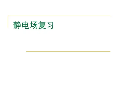 静电场复习PPT教学课件