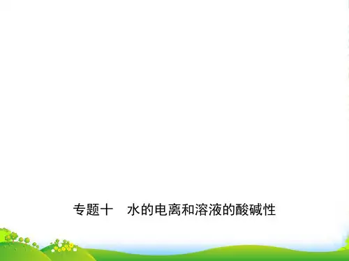 版高考化学《5年高考3年模拟》A版课件：专题十 水的电离和溶液的酸碱性(共22张)