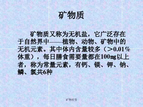 矿物质等课件