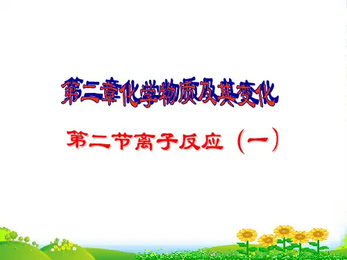 高级中学高中化学必修一人教版课件：2.2 离子反应1