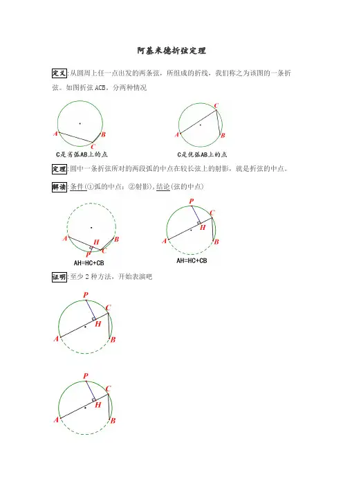阿基米德折弦定理
