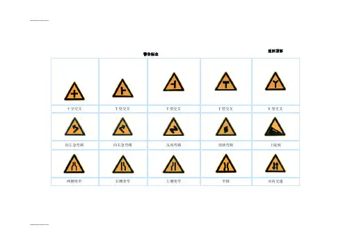 (整理)交通图标标志大全