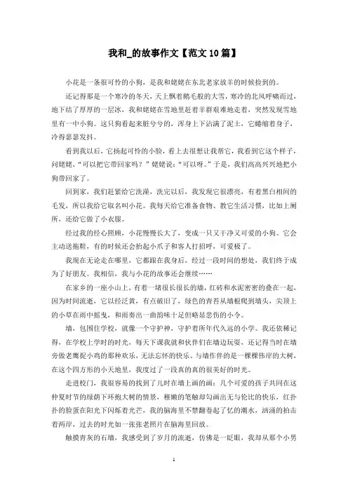 精选我和_的故事作文【范文10篇】