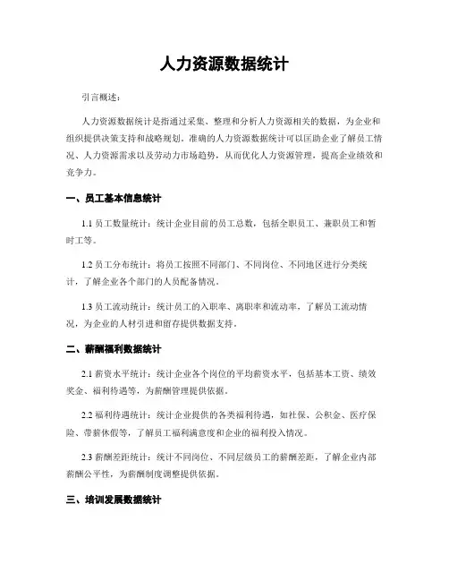 人力资源数据统计