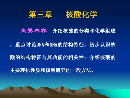 生物化学简明教程  第三章核酸2021优质ppt