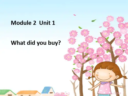 外研社五年级英语上册M2U1Whatdidyoubuy？-课件