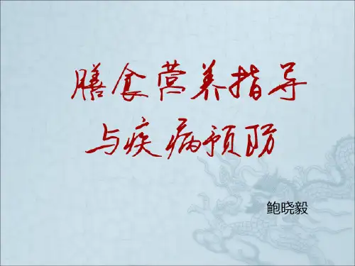 膳食营养指导与疾病预防ppt课件上放