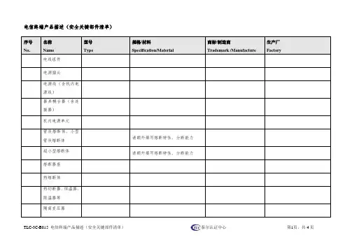 附表1-泰尔认证中心