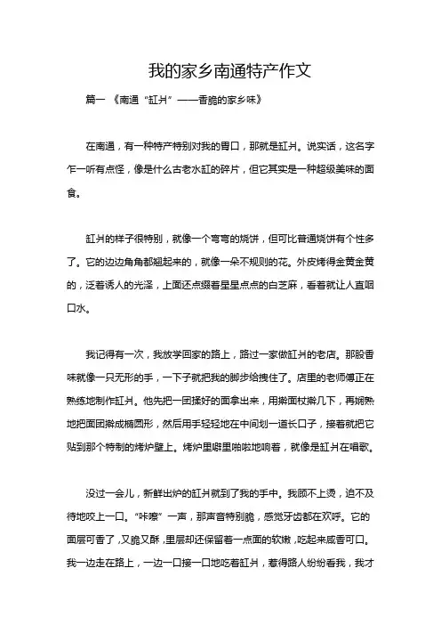 我的家乡南通特产作文