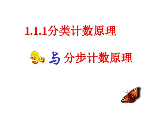 人教A版高中数学选修2-3课件高二《1.1.1分类加法计数原理与分步乘法计数原理》