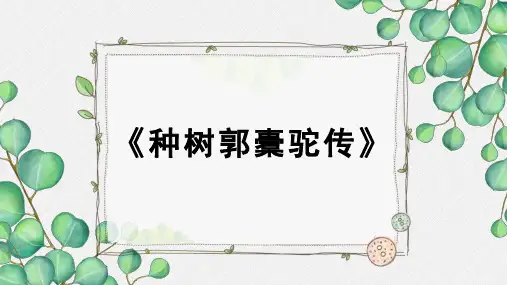 《种树郭橐驼传》名师教学课件