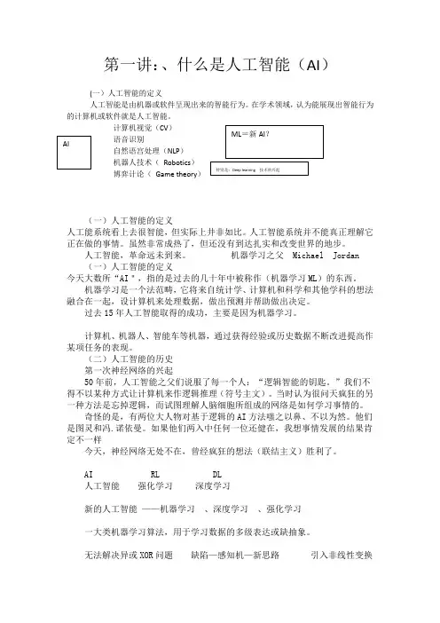 什么是人工智能(一)