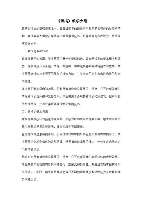 《素描》教学大纲