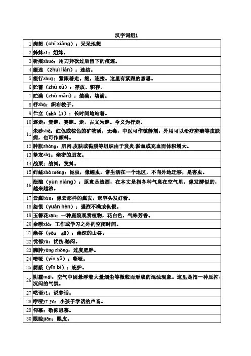 汉字词组1