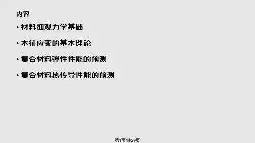 细观力学的研究内容Eshelby等效夹杂理论自洽理论PPT课件