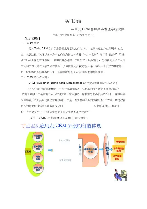 CRM学习心得、刘美玲