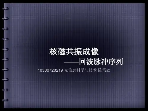 核磁共振成像——回波脉冲序列