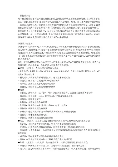 各代导演简介