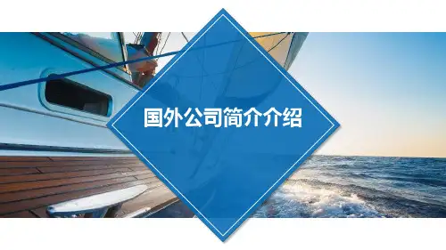 国外公司简介介绍PPT课件