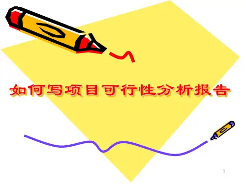 如何写项目可行性分析报告ppt课件