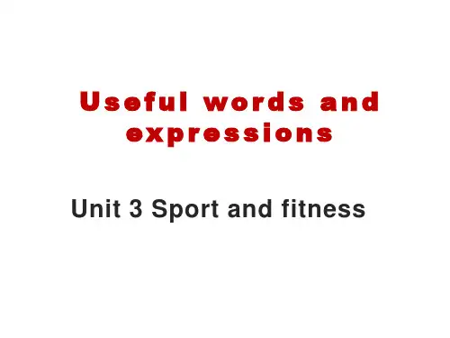 Unit 3 Useful words and expressions 课件 高中英语课件