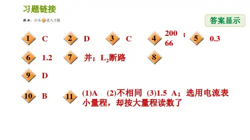 浙教版B本八年级上册科学习题课件第4章4.2.2研究串并联电路电流的特点
