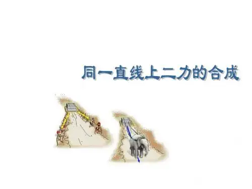 同一直线上二力的合成(201909)