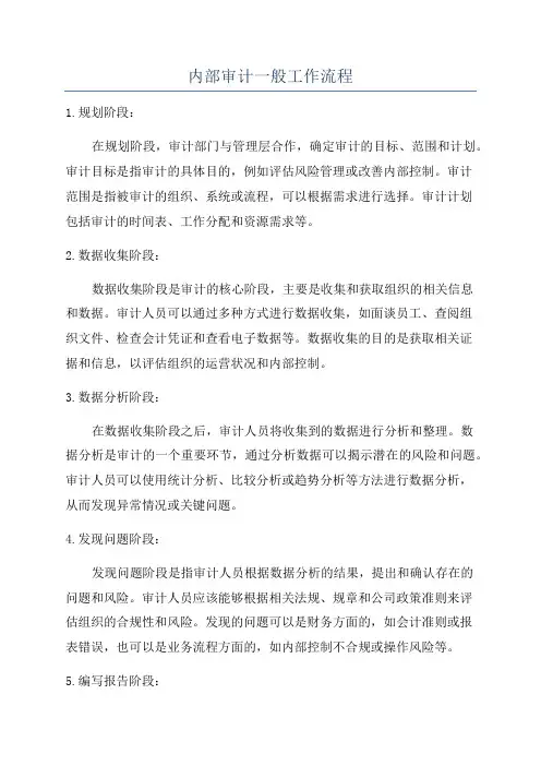 内部审计一般工作流程