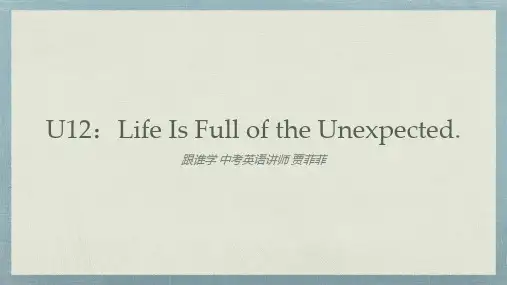 【人教版】九年级英语课文单词知识点精讲第十二单元ppt