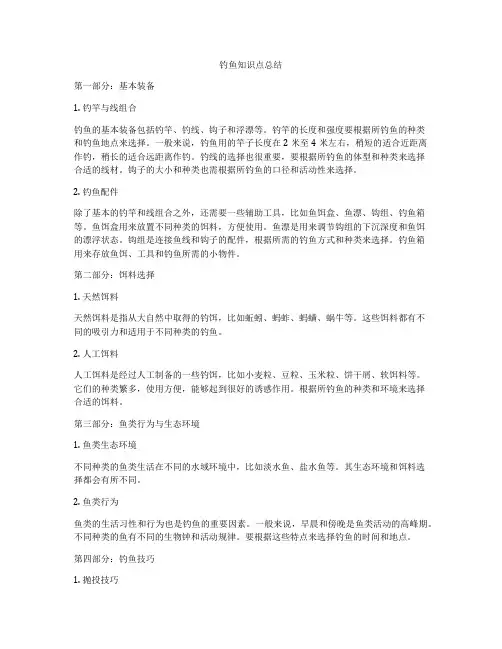 钓鱼知识点总结