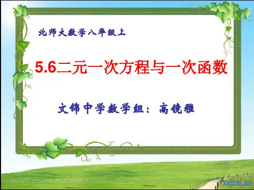 二元一次方程与一次函数关系