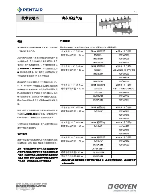 GOYEN清灰系统说明书