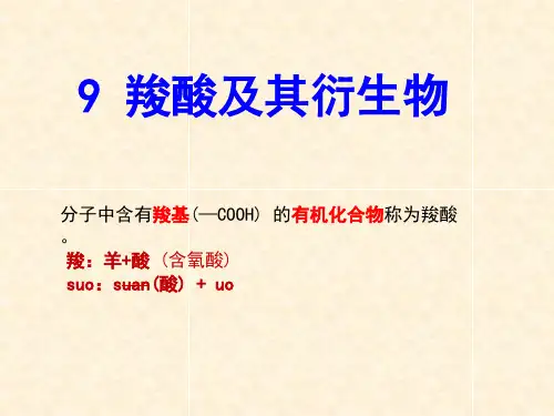 有机化学 8-1 羧酸及其衍生物