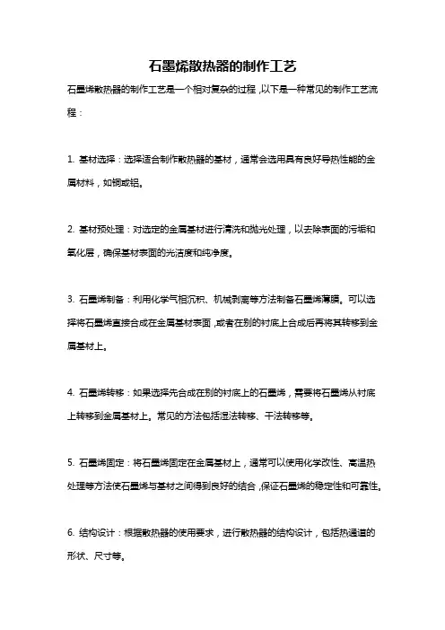 石墨烯散热器的制作工艺