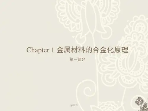 金属材料的合金化原理  ppt课件