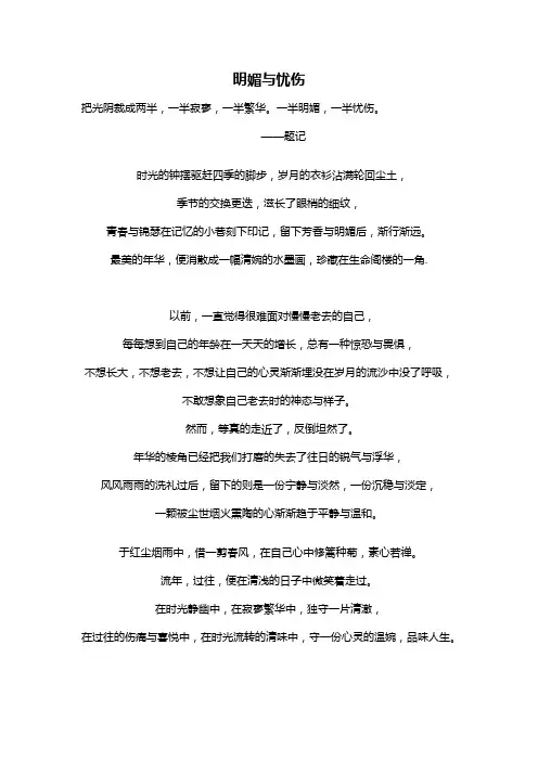 明媚与忧伤 文档