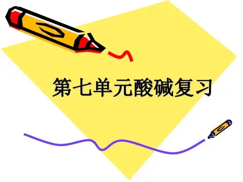 初三化学中考专题复习  酸碱复习课  课件(共35张PPT)