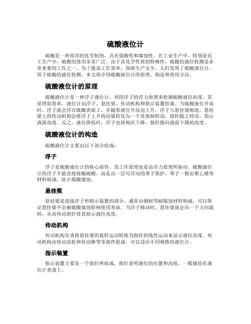 硫酸液位计
