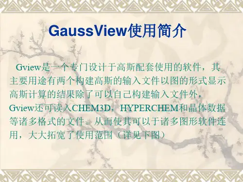gaussview使用简介