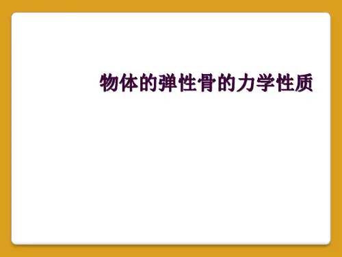 物体的弹性骨的力学性质