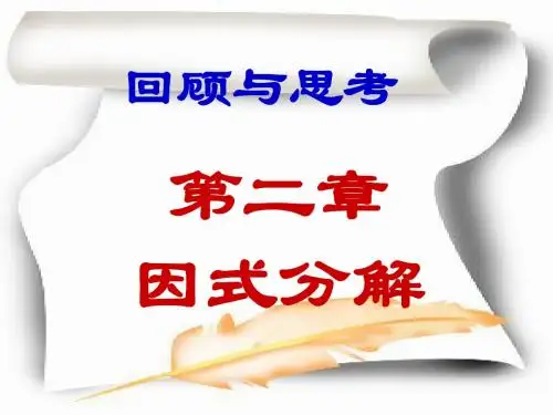 《因式分解》复习课件