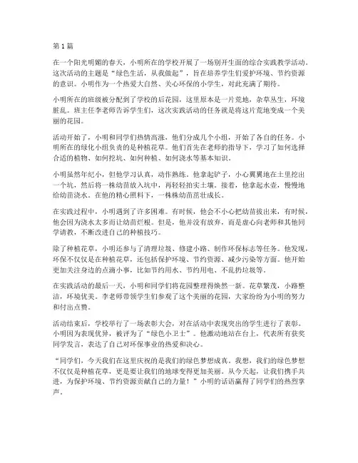 小学综合实践教学微故事(2篇)