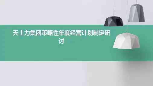 天士力集团策略性年度经营计划制定研讨