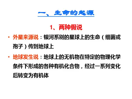 生命起源与生物进化