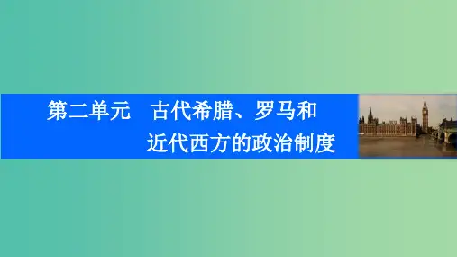 高考历史一轮复习 第二单元 古代希腊、罗马和近代西方的政治制度 考点6 古罗马的政治与法律 岳麓版