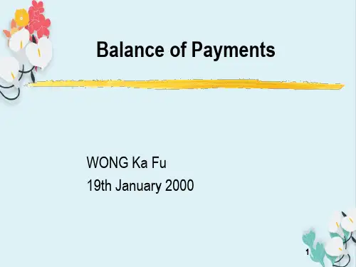 Balance of Payments(国际金融香港大学,WONG Ka Fu)2.0.ppt