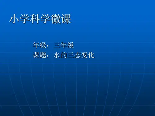 教科版三年级下册科学水的三态变化(微课课件)
