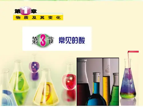浙教版科学九年级上册常见的酸优质课件