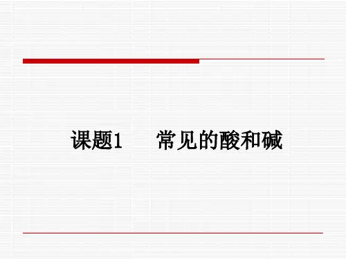 人教版九年级下册化学课件常见的酸和碱课件