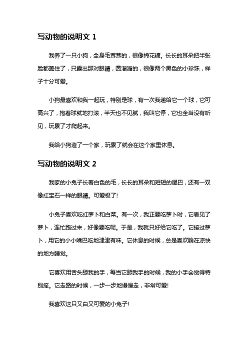 写动物的说明文(15篇)